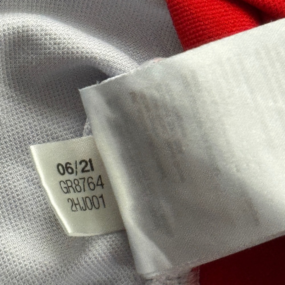 Adidas Skateboarding Checker Long Sleeve Club Jersey Medium Red White GR8764 - Picture 8 of 15